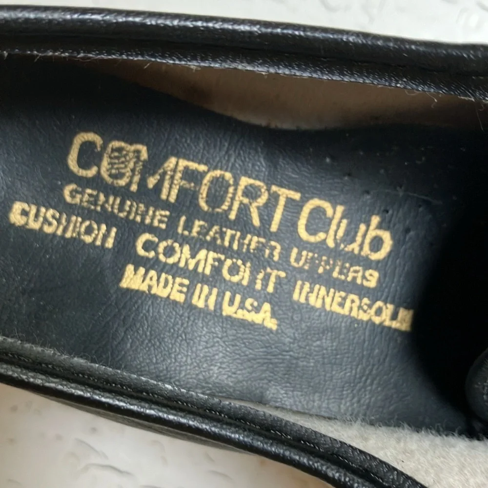 Comfort Club Vintage Style Black Woman’s Sz 6 Made in USA Lace up Shoes NWT